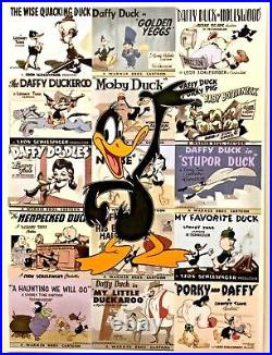 Warner Bros Cel Daffy Duck Lobby Card Rare Number 1 Edition Animation Cell