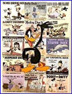 Warner Bros Cel Daffy Duck Lobby Card Rare Number 1 Edition Animation Cell Warner Bros Cel Daffy Duck Lobby Card Rare Number 1 Edition Animation Cell