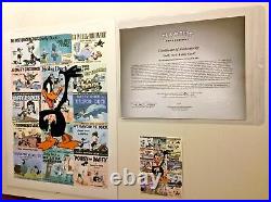 Warner Bros Cel Daffy Duck Lobby Card Rare Number 1 Edition Animation Cell
