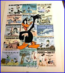 Warner Bros Cel Daffy Duck Lobby Card Rare Number 1 Edition Animation Cell Warner Bros Cel Daffy Duck Lobby Card Rare Number 1 Edition Animation Cell