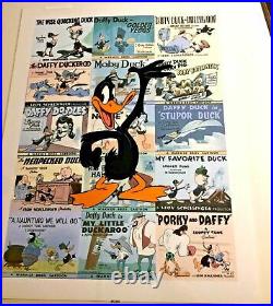 Warner Bros Cel Daffy Duck Lobby Card Rare Number 1 Edition Animation Cell