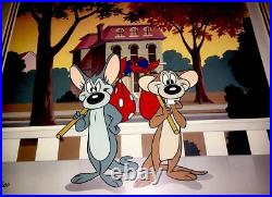 Warner Bros Cel Mouse Wreckers Hubie Bertle Rare Looney Tunes Cell + Promo Card Warner Bros Cel Mouse Wreckers Hubie Bertle Rare Looney Tunes Cell + Promo Card