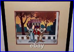 Warner Bros Cel Mouse Wreckers Hubie Bertle Rare Looney Tunes Cell + Promo Card