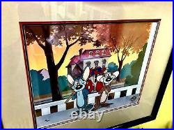 Warner Bros Cel Mouse Wreckers Hubie Bertle Rare Looney Tunes Cell + Promo Card