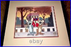 Warner Bros Cel Mouse Wreckers Hubie Bertle Rare Looney Tunes Cell + Promo Card Warner Bros Cel Mouse Wreckers Hubie Bertle Rare Looney Tunes Cell + Promo Card