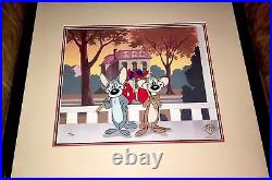 Warner Bros Cel Mouse Wreckers Hubie Bertle Rare Looney Tunes Cell + Promo Card