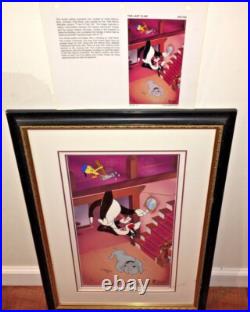 Warner Bros Cel Sylvester Tweety Bird The Last Claw Signed Virgil Ross Rare Cell