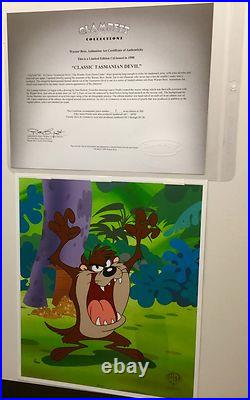 Warner Bros Cel Taz Classic Tasmanian Devil Rare Edition Number 1 Edition Cell Warner Bros Cel Taz Classic Tasmanian Devil Rare Edition Number 1 Edition Cell