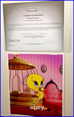 Warner Bros Cel Tweety Bird Classic Tweety Rare Animation Edition Number 1 Warner Bros Cel Tweety Bird Classic Tweety Rare Animation Edition Number 1