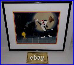 Warner Bros Cel Tweety Bird Sylvester Traviata Rare Animation Edition