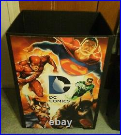 Warner Bros DC Comics Collector Bin Cardboard Standee Superman Batman Flash Rare