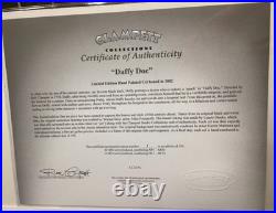 Warner Bros Daffy Doc Cel #1/100 Hand-Painted Looney Tunes COA Rare