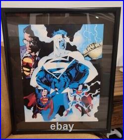 Warner Bros Gallery DC COMICS SUPERMAN SUPER MAN Fine Art Lithograph SIGNED RARE