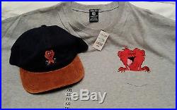 Warner Bros Gossamer Looney Tunes 1996 T-shirt 2xl New & 1995 Suede Hat Oop Rare