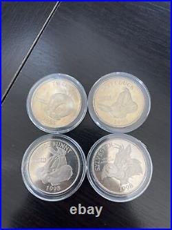 Warner Bros Looney Tunes 1998 Rare Nickel Silver Coin Set