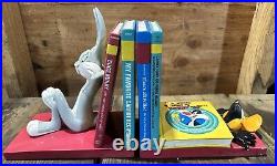 Warner Bros Looney Tunes DAFFY & BUGS Bookends Cartoon Classics Collectible RARE