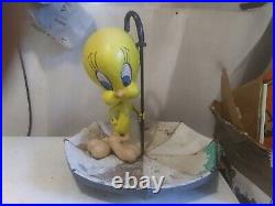 Warner Bros Looney Tunes Tweety Bird Bath Polyresin Statue Figure Rare VINTAGE