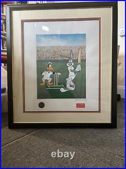Warner Bros Rare Cel, Bugs Bunny & Daffy Duck Cricketers, Signed Limited Edition