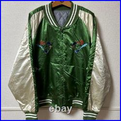 Warner Bros Road Runner Super Bird Sukajan Jacket Green XL Vintage Rare