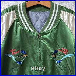 Warner Bros Road Runner Super Bird Sukajan Jacket Green XL Vintage Rare