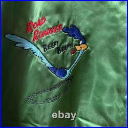 Warner Bros Road Runner Super Bird Sukajan Jacket Green XL Vintage Rare
