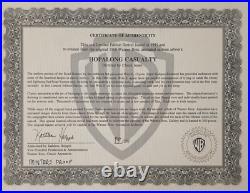 Warner Bros Sericel Rare Ltd Ed Proof Hopalong Casualty 1991
