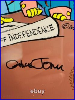 Warner Bros Signed by Chuck Jones Cel Ducklaration Of Independenc Rare