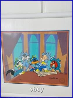 Warner Bros Signed by Chuck Jones Cel Ducklaration Of Independenc Rare