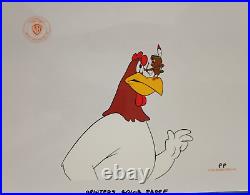 Warner Bros Store Opening Sericel Rare Limited Edition Egg-Cited Rooster 1991