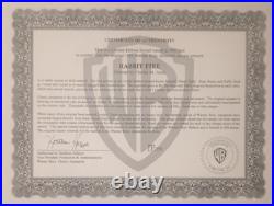 Warner Bros Store Opening Sericel Rare Ltd Ed Proof Rabbit Fire 1991