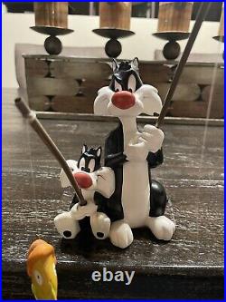 Warner Bros. Store Sylvester The Cat And Junior Fishing Figurine Extremely Rare