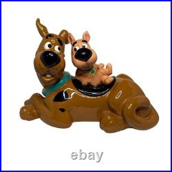Warner Bros Studio store Scooby-Doo & Scrappy Ceramic Cookie Jar RARE Vintage