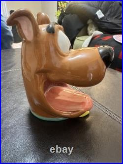 Warner Bros Studio store Scooby-Doo & Scrappy Ceramic Cookie Jar RARE Vintage