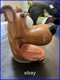 Warner Bros Studio store Scooby-Doo & Scrappy Ceramic Cookie Jar RARE Vintage