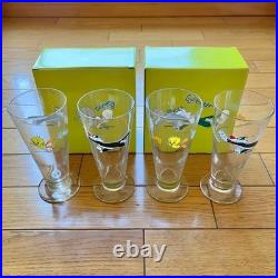 Warner Bros Tweety & Sylvester Glass Set 4pcs 1999 Tokai Bank Rare