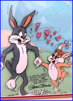 Warner Brothers Bugs Bunny Cel Birthday Card Chuck Jones Signed Rare Art Cell