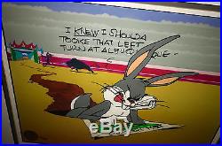 Warner Brothers Bugs Bunny Cel Left At Albuquerque Rare Chuck Jones signed cell
