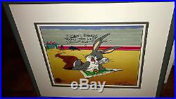 Warner Brothers Bugs Bunny Cel Left At Albuquerque Rare Chuck Jones signed cell