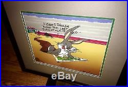 Warner Brothers Bugs Bunny Cel & Promo Card Left At Albuquerque Rare Chuck Jones