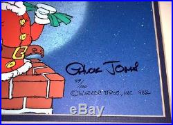 Warner Brothers Bugs Bunny Cel Santa Bugs Signed Chuck Jones Rare Edition Cell