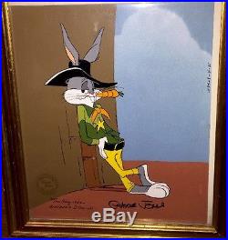 Warner Brothers Bugs Bunny Cel Sheriff Bugs Signed Chuck Jones 1982 Rare Cell