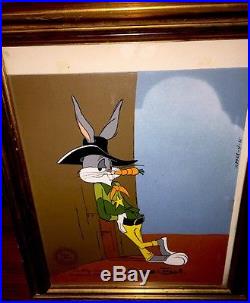 Warner Brothers Bugs Bunny Cel Sheriff Bugs Signed Chuck Jones 1982 Rare Cell
