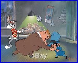 Warner Brothers Bugs Bunny Rocky Cel BUGS & THUGS Rare Virgil Ross cell