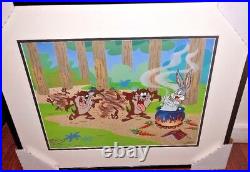 Warner Brothers Cel Bugs Bunny Tasmanian Devil Dirty Devil Rare Number 1 HC Cell