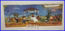 Warner Brothers Cel Bugs Bunny Tweety Bird Foghorn Strike Up The Band Rare Cell