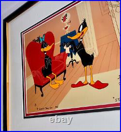 Warner Brothers Cel Daffy Duck Stork Naked Rare Hand Signed Friz Freleng Cell