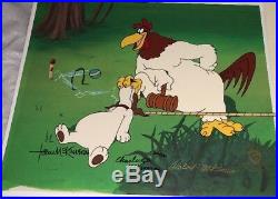 Warner Brothers Cel Foghorn Leghorn And Dog Let's Play Croquet Rare Edition Cell