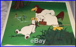 Warner Brothers Cel Foghorn Leghorn And Dog Let's Play Croquet Rare Edition Cell