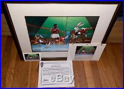 Warner Brothers Cel Muhammad Ali Signed Empty That Glove Rare Plus 2 Promo items