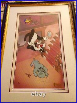 Warner Brothers Cel Sylvester Tweety The Last Claw Signed Virgil Ross Rare Cell
